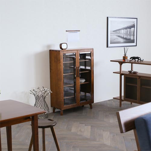 北海道民芸家具 サイドキャビネット リビング収納 収納家具 樺材 i1