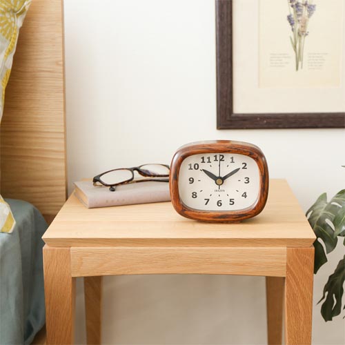 旭川家具 家具工房伊庭善 置き時計 国産クラフト 木製 置き時計 北海道