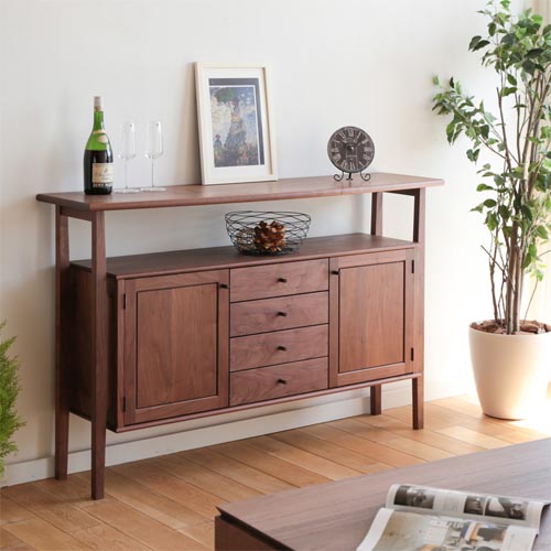 こなまる様 葉山ガーデン サイドボード 花彫刻 特注 白塗装