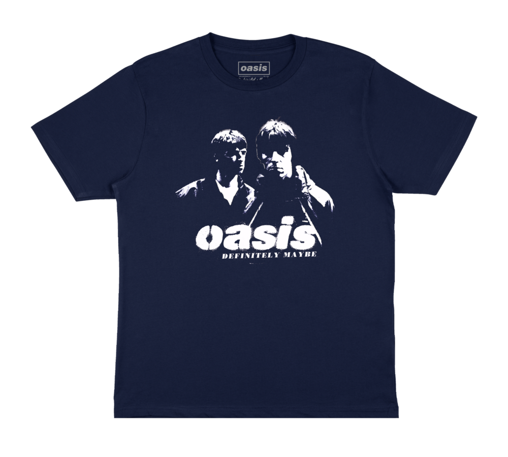 Oasis Merch M, Navy) Oasis Supersonic Title Colour T Shirt On