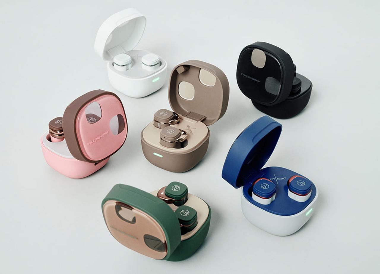 オーディオテクニカから、スクエアデザインの完全ワイヤレスイヤホン