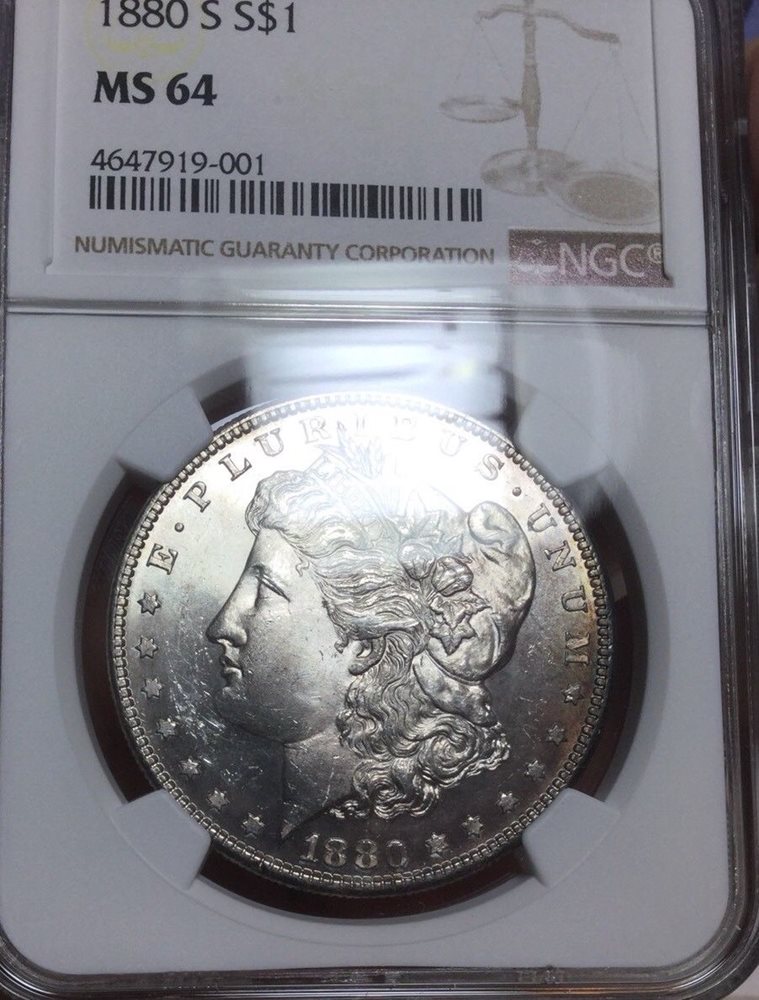 アメリカ 1880 S ドル 銀貨 NGC MS64 モルガンダラー 036 アメリカ