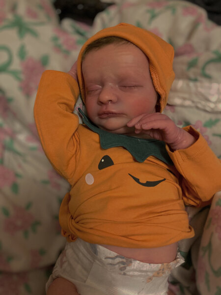 James Asleep boo boo reborn doll by Autumn Smith | Heavenly Dolliez