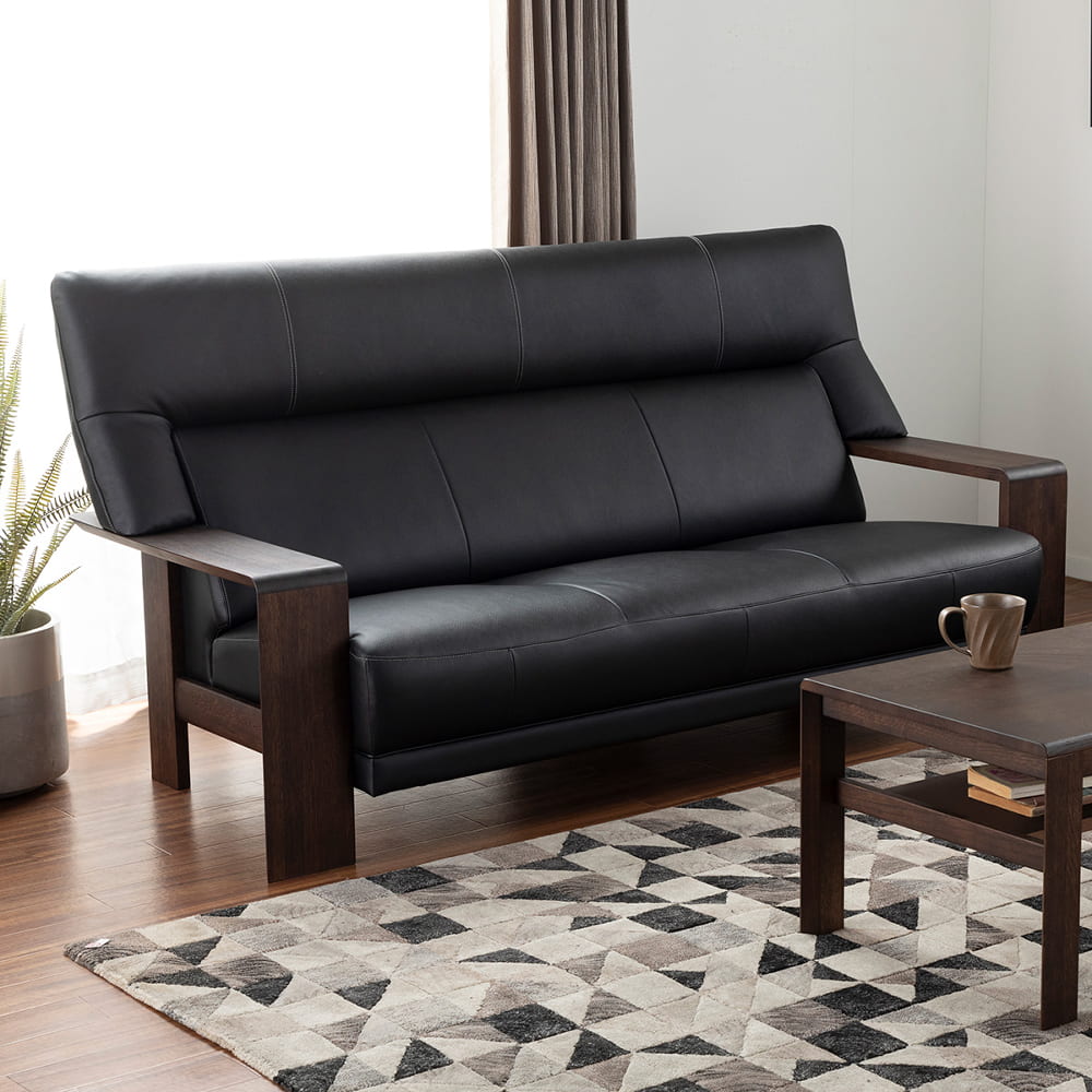 イケボ様 ◎希少 カリモク 3人掛けソファ レトロ グリーングレー