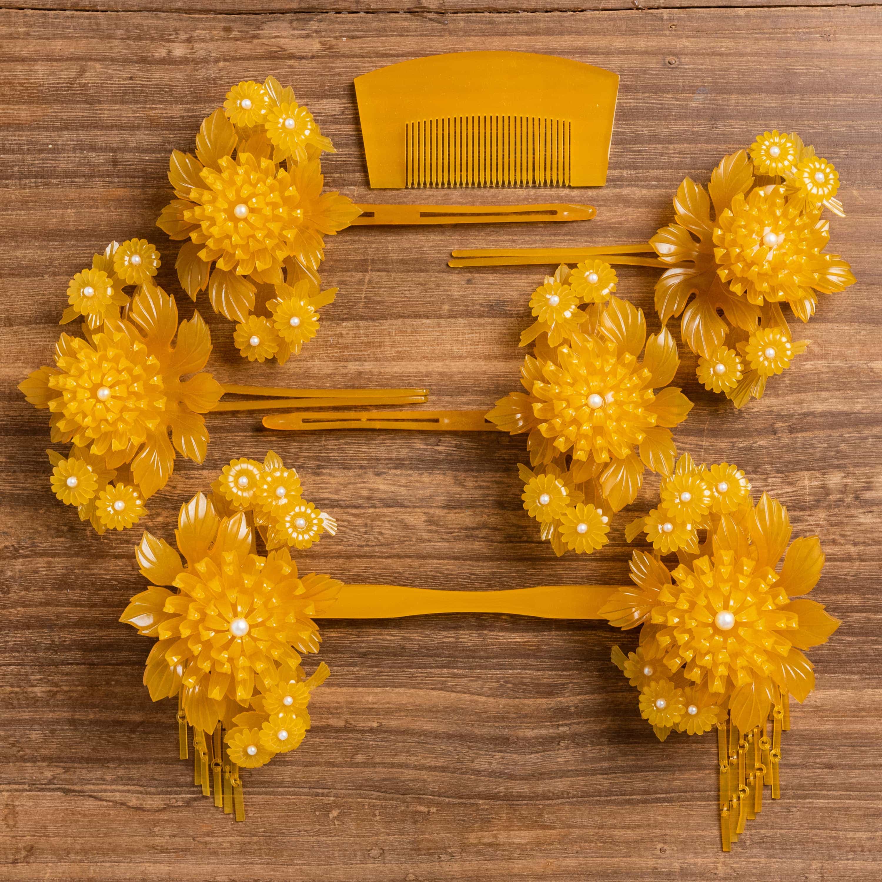 専用】鼈甲 かんざし 花嫁用 和装花嫁婚礼用かんざしべっ甲風髪飾り 婚礼用