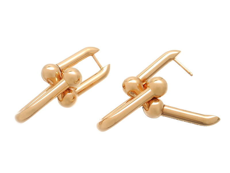 TIFFANY＆CO ティファニー ハードウェア ラージリンク ピアス PG