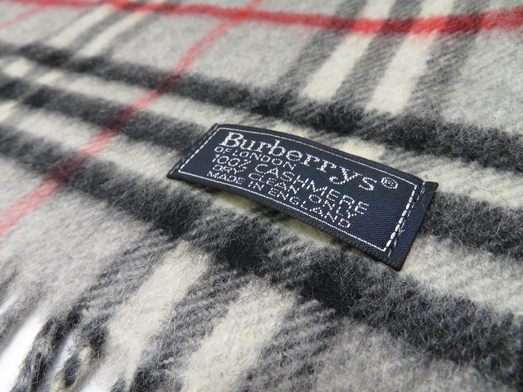 Burberrys グレー チェック マフラー 新品 バーバリー マフラー ノバ