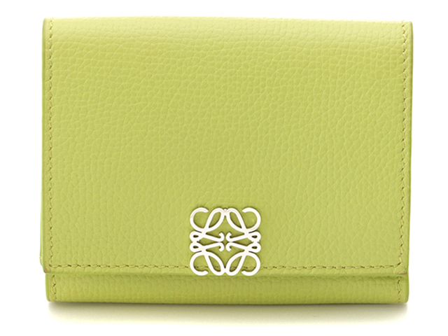 LOEWE ロエベ 財布 アナグラム トライフォールド ウォレット グリーン
