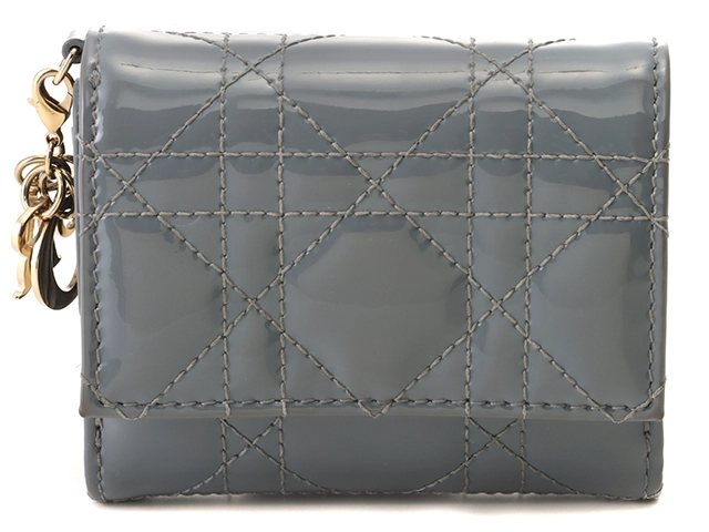 Dior レディディオール カナージュ 二つ折り財布 コンパクト