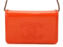 CHANEL シャネル チェーンウォレット ショルダーバッグ オレンジ