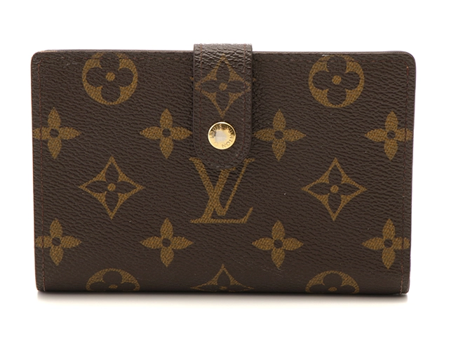 ルイヴィトン モノグラム ヴィエノワ がま口 二つ折り財布 コンパクト