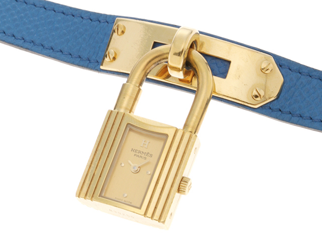 HERMES エルメス ケリーウォッチ ゴールド文字盤 クォーツ レディース