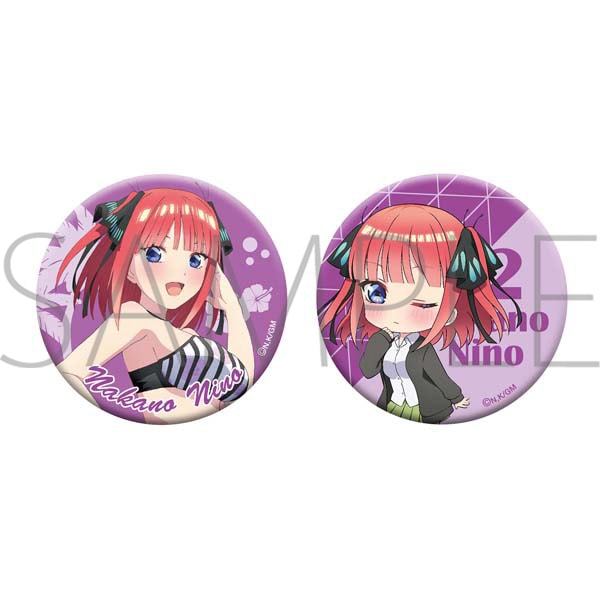 五等分の花嫁 まねきねこ ドリンク 特典 缶バッジ 中野二乃 水着 五等