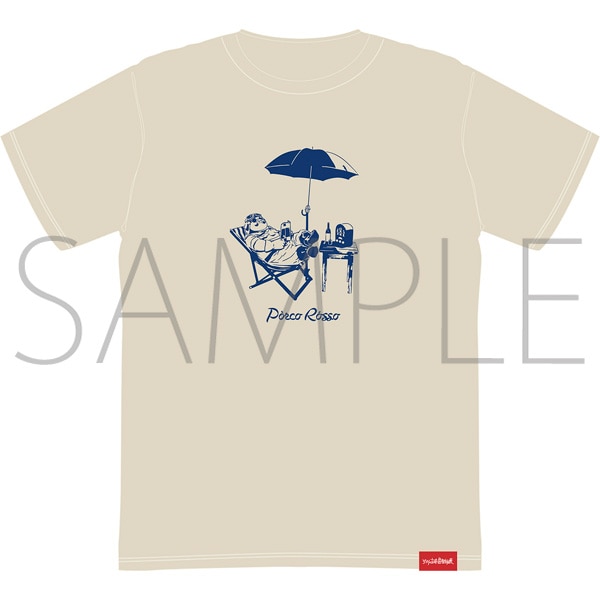 ジブリの立体造型物展 紅の豚 Tシャツ ポルコ L（サンドベージュ