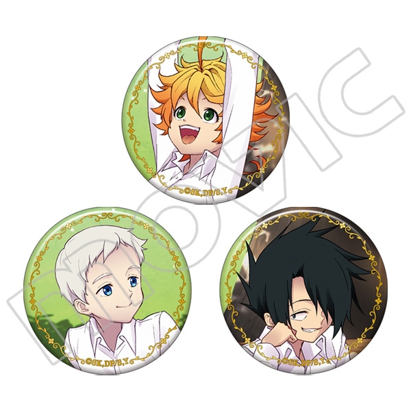 約束のネバーランド Jヒーロー夏祭り 缶バッジ エマ&レイ&ノーマン