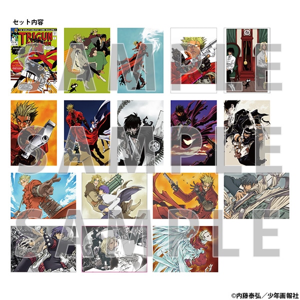 即購入可】 内藤泰弘カラーポートフォリオ 36枚 トライガン TRIGUN