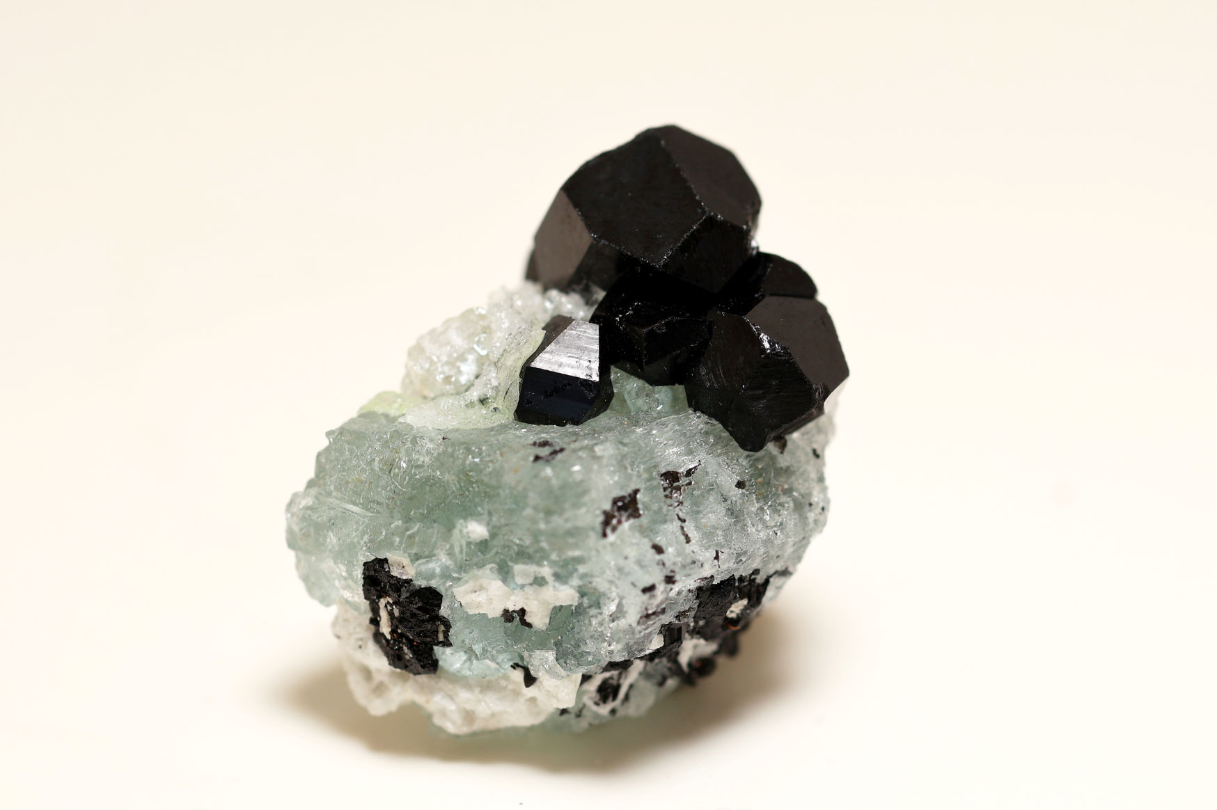 334 宝石質 クラスター アクアマリン スモーキークォーツ トルマリン