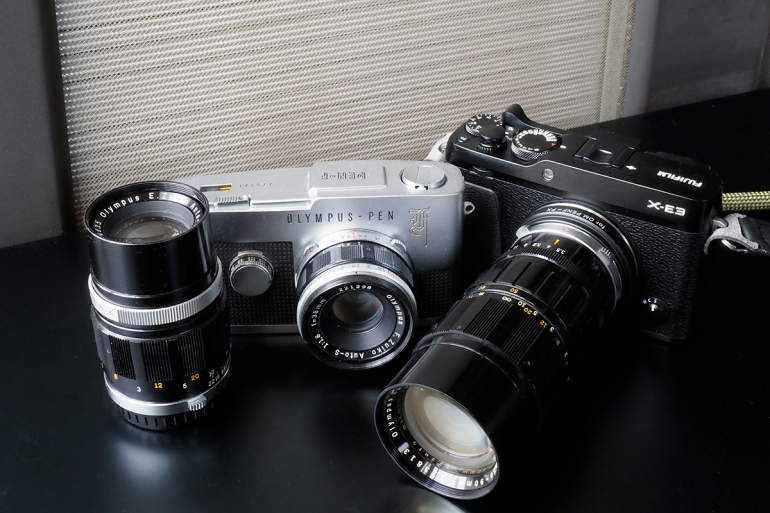 オリンパス「PEN F」のオールドレンズを富士フイルムのミラーレス一眼