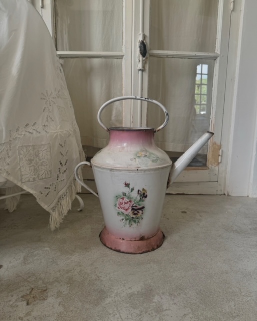 アンティークホーローレードルラック JAPY ピンク アンティーク