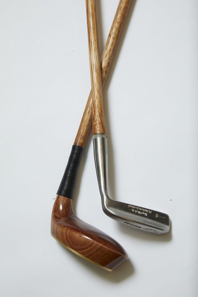アンティーク 木製 ゴルフ クラブ ヒッコリー アイアン ③ 100年