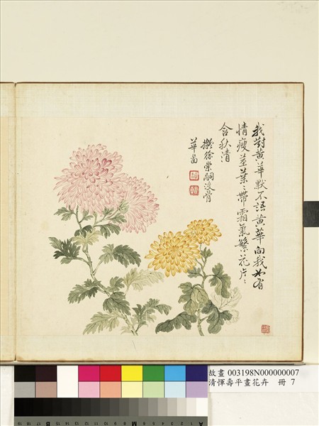 清惲壽平畫花卉冊杏花- 故宮