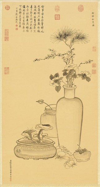 清錢維城新韶如意圖軸- 故宮