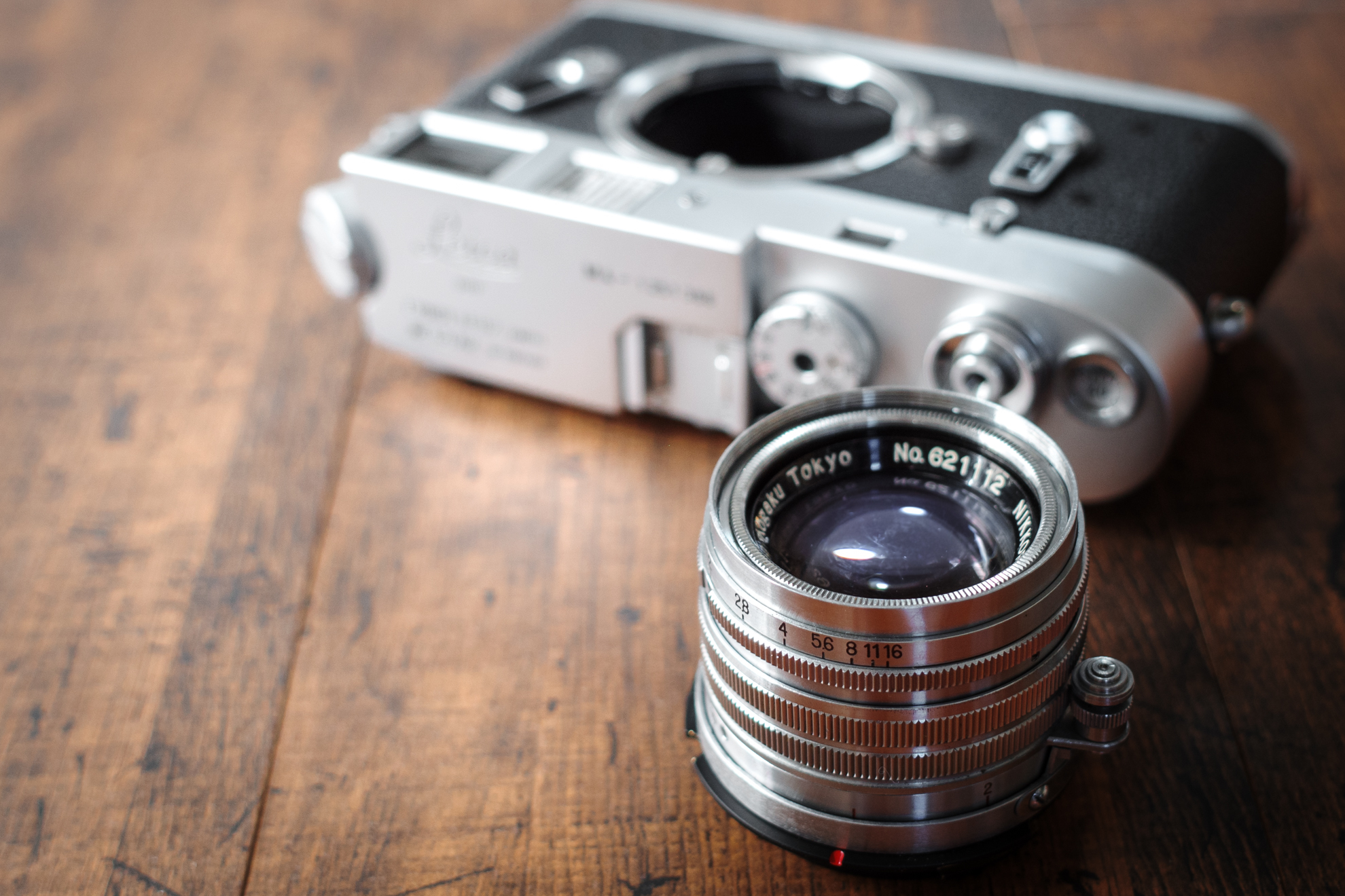 超希少Nikkor H C 5cm F/2 沈胴式 シリアル806 ライカL39