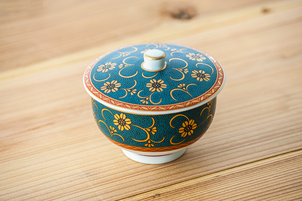 九谷焼 夫婦蓋付湯呑 福栄堂 九谷焼 夫婦蓋付湯呑 福栄堂 九谷焼 蓋付