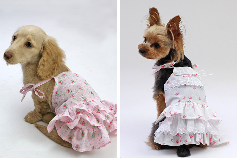 犬服ハンドメイド ピンクレース3種類 購入 犬服ハンドメイド ピンク