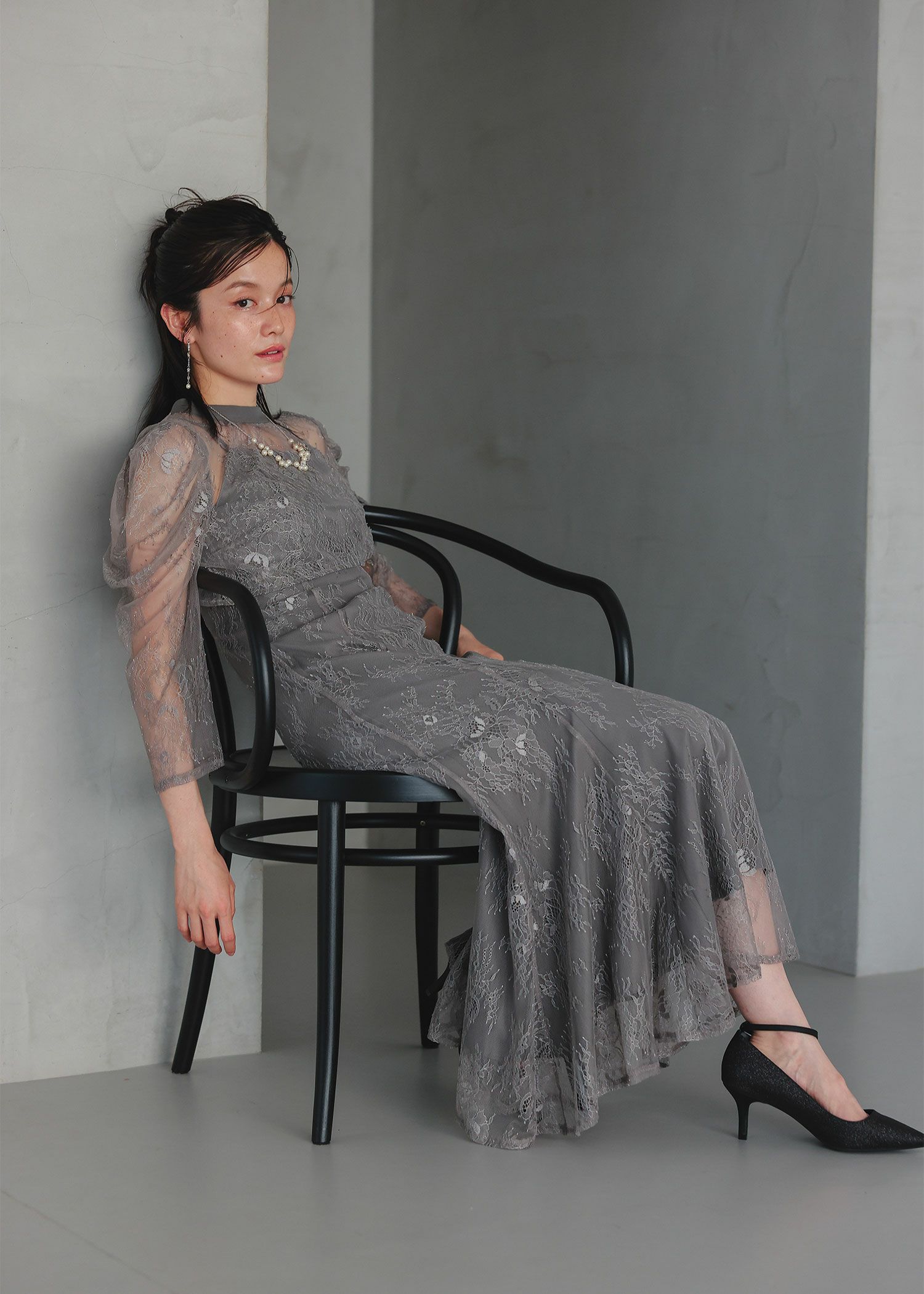 ボレロレイヤードレースドレス|DorryDoll