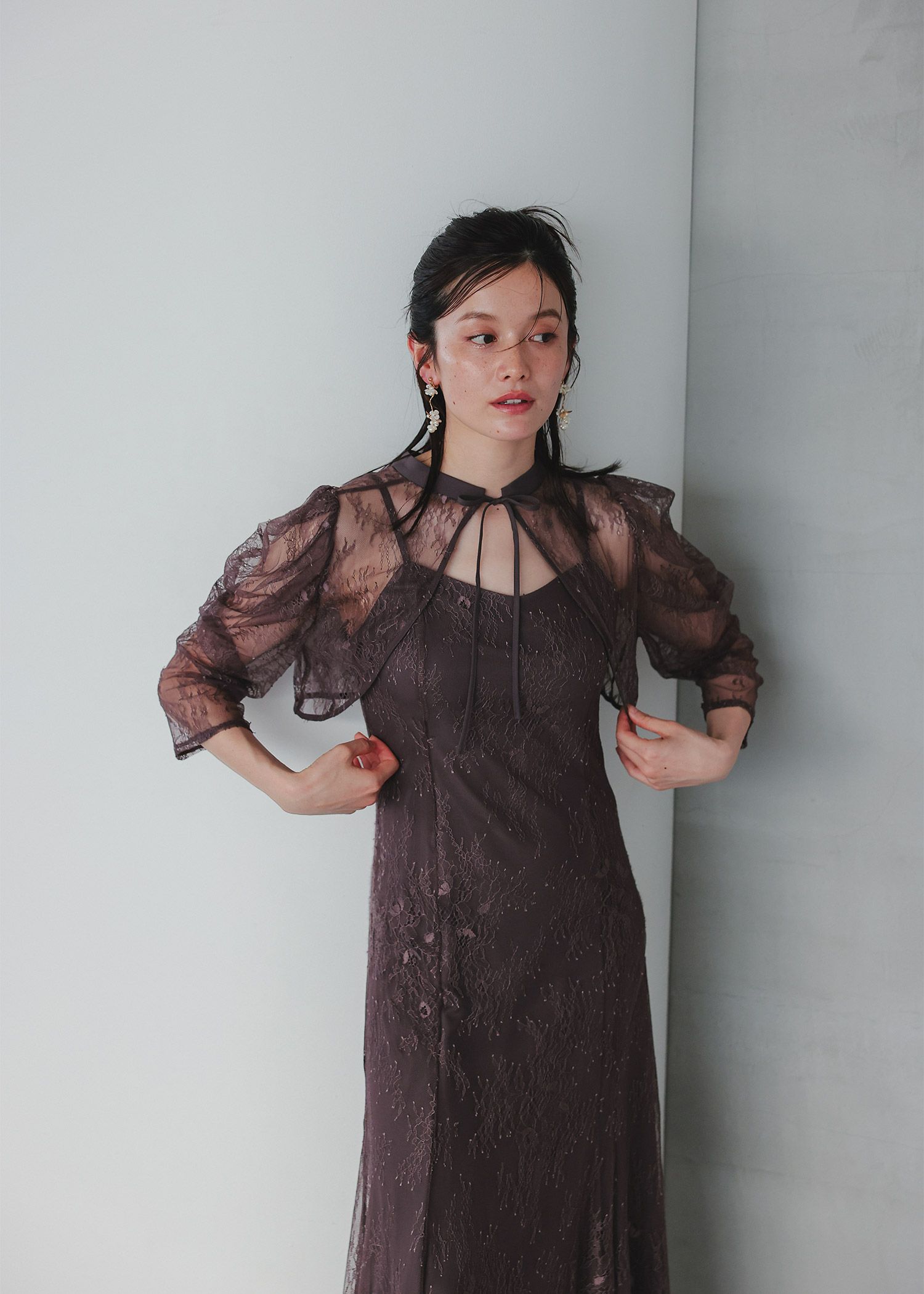 ボレロレイヤードレースドレス|DorryDoll