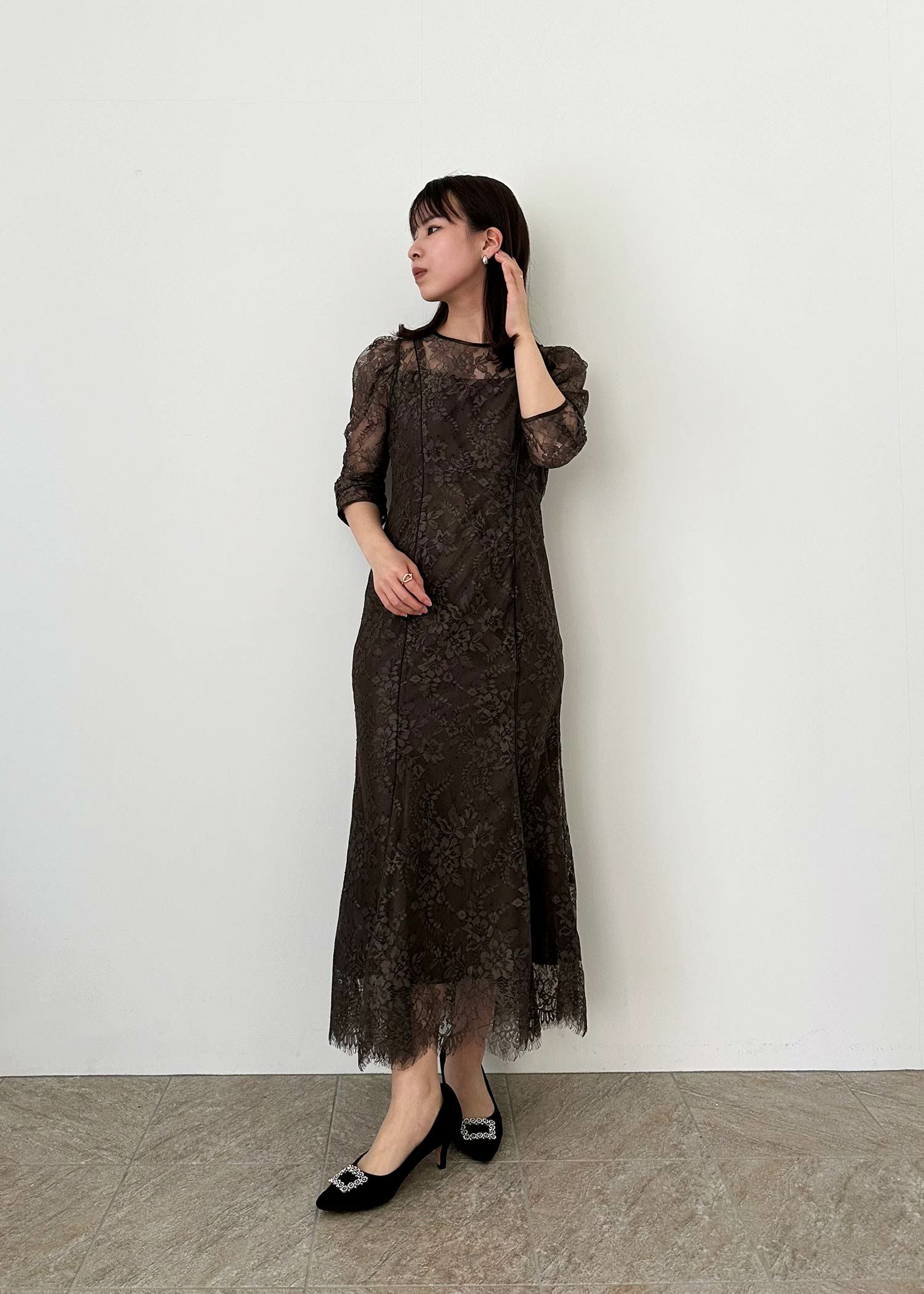 Dorry Doll LE'RURE 結婚式お呼ばれドレス Circurar sleeve flower