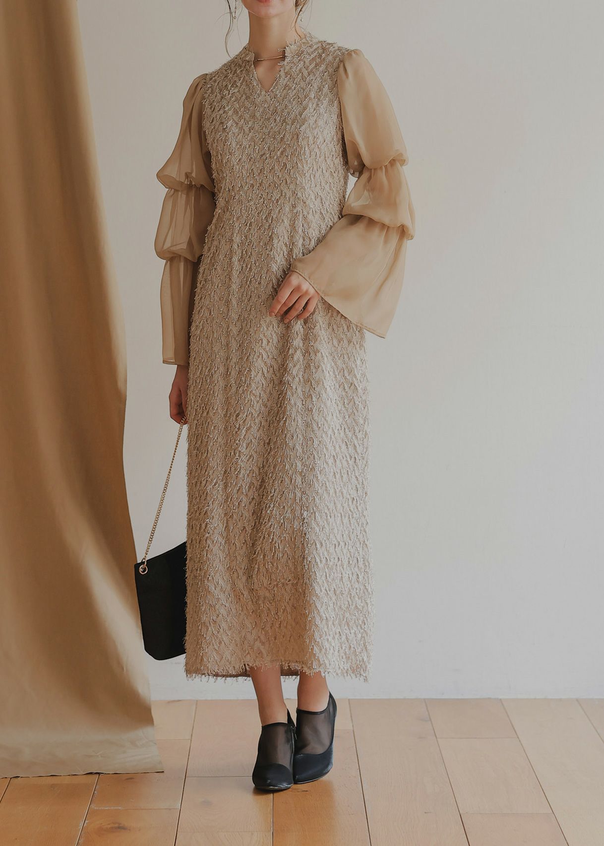 うさぎさん専用】Dorry Doll フリルスリーブ ロングドレス デザイン