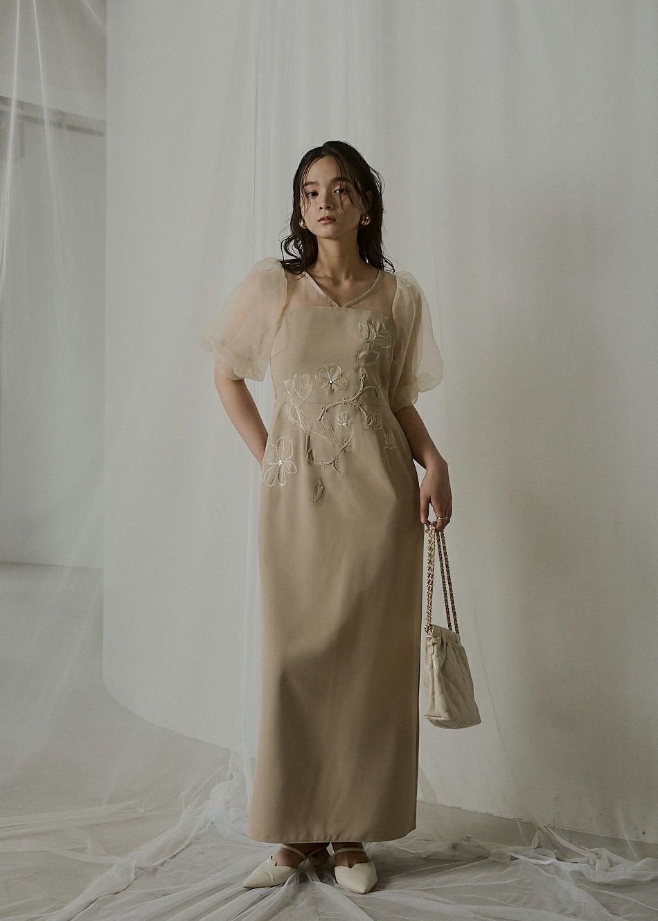 Plume broderie balloon dressのドレス|Dorry Doll / LE'RURE