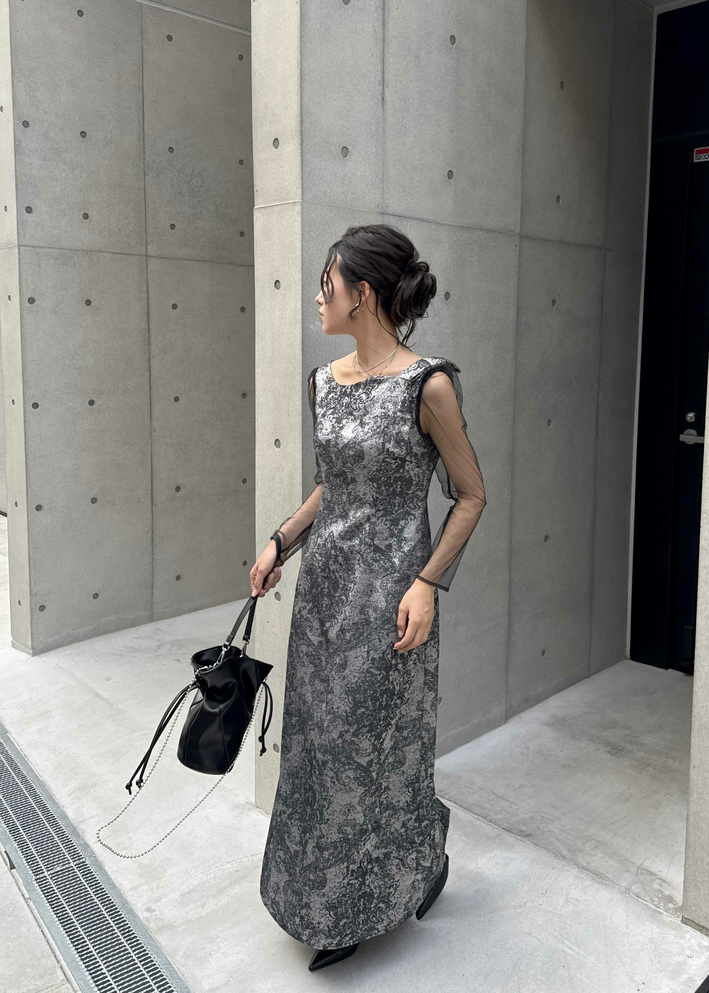 Shoulder ribbon jacquard dressのドレス|Dorry Doll / LE'RURE