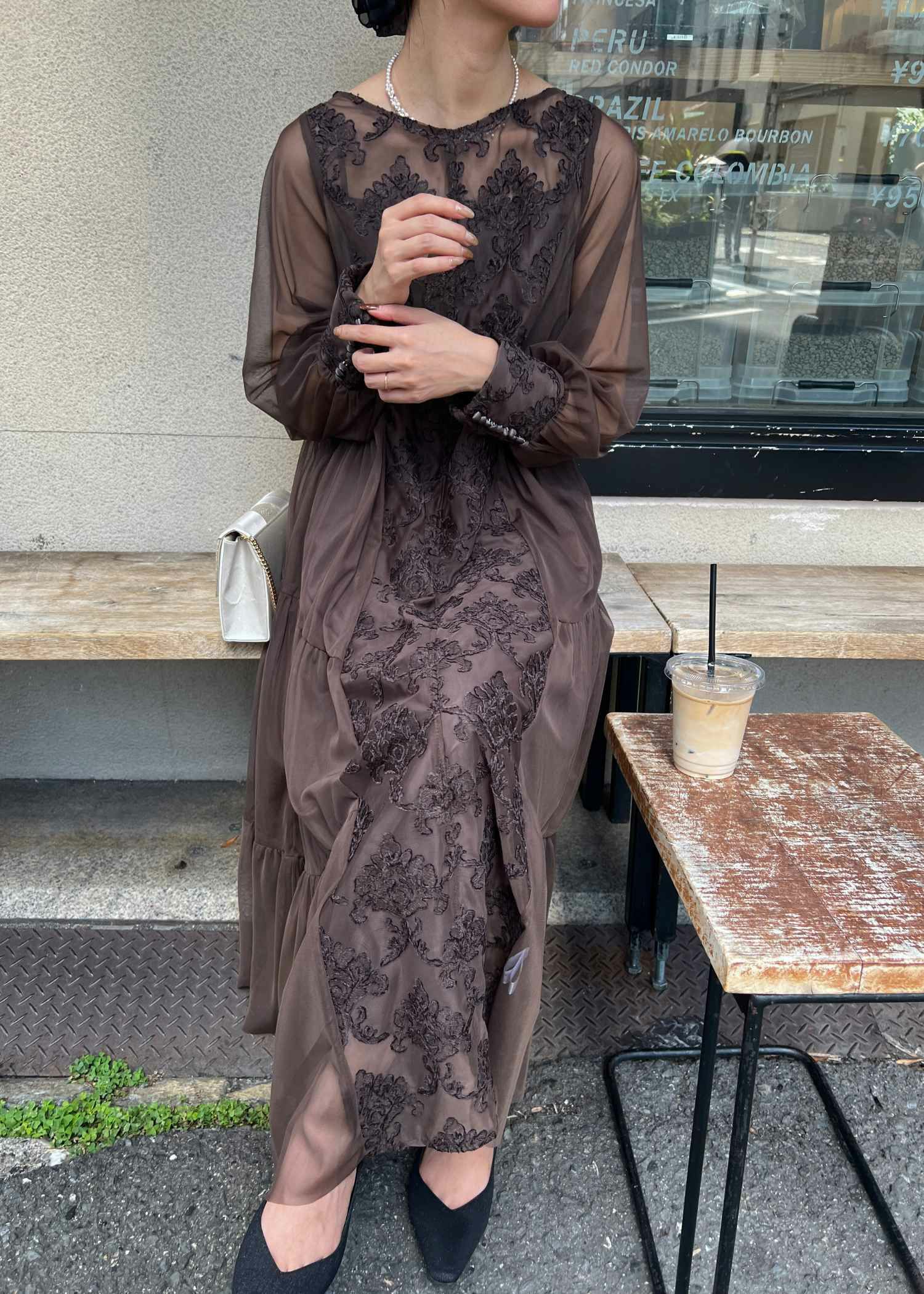 モールレースサイドティアードドレス｜DorryDoll