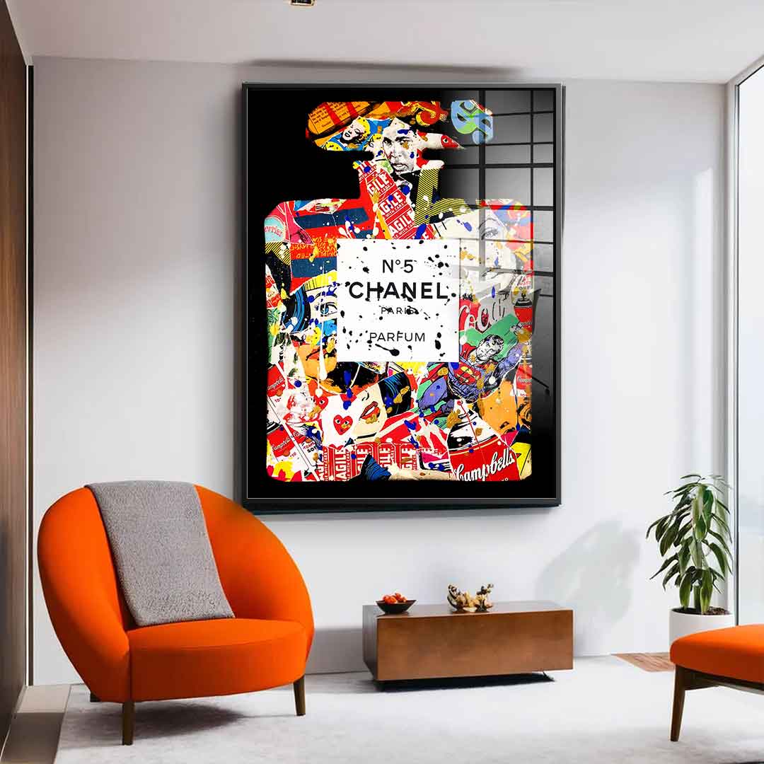 フランフラン」No.5 CHANEL 抽象画 キャンバスアート フランフラン No