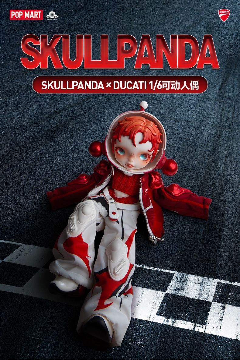 現貨】POPMART SKULLPANDA x DUCATI 1/6可動人偶，11月13日發售FQRB