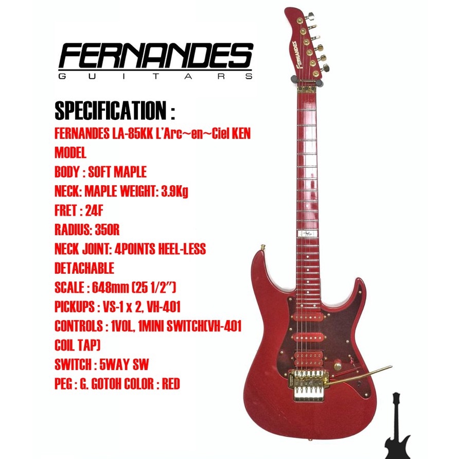 FERNANDES LA-85KK L'Arc〜en〜Ciel kenモデル FERNANDES】LD 115KK