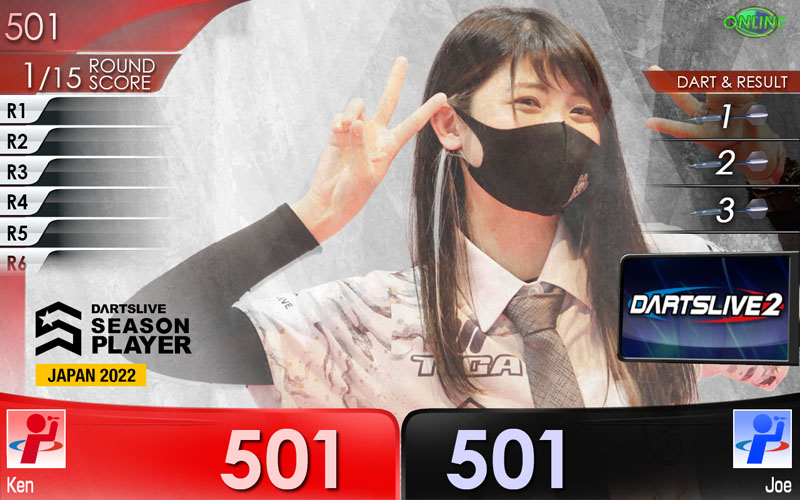 DARTSLIVE 特別テーマ 坂口優希恵 B賞 ＋ ハンカチ DARTSLIVE 特別