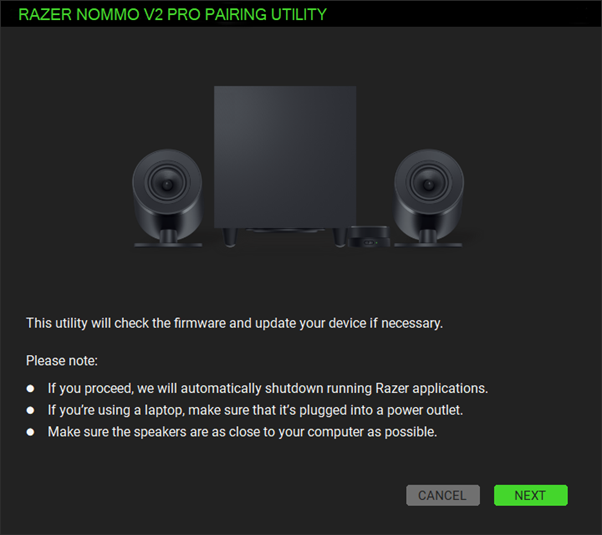 Razer Nommo V2 Pro Pairing Utility Guide