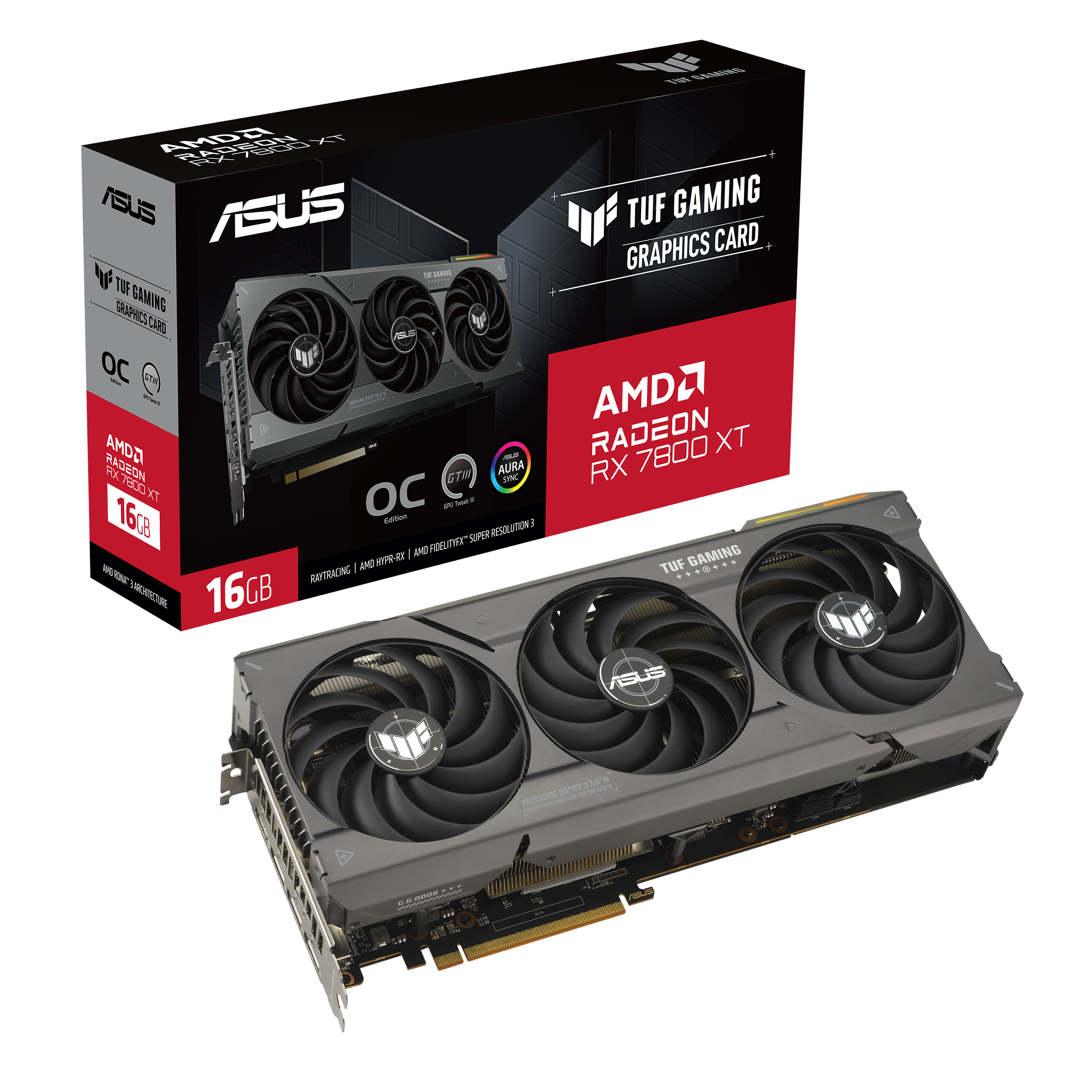 ASUS TUF Gaming Radeon RX 7800 XT OC Edition 16GB GDDR6 | Graphics