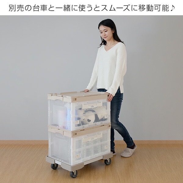 dショッピング |折りたたみコンテナ 50L 収納ボックス (側面オープン