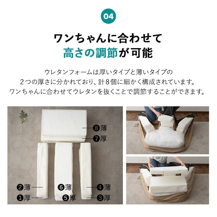 dショッピング |介護用 ドッグベッド Mサイズ Lサイズ E字型 防水