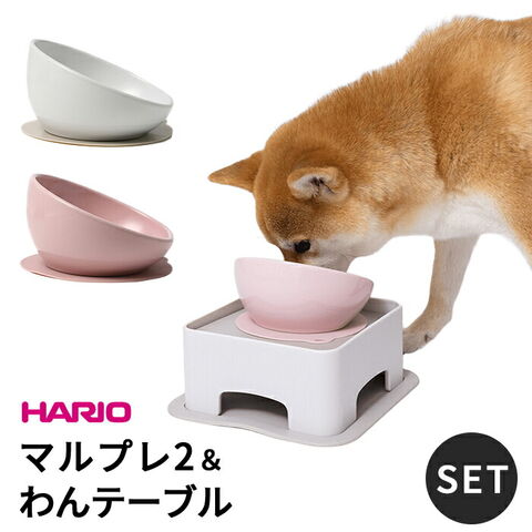 dショッピング |HARIO ハリオ マルプレ2 わんテーブル セット 犬 食器