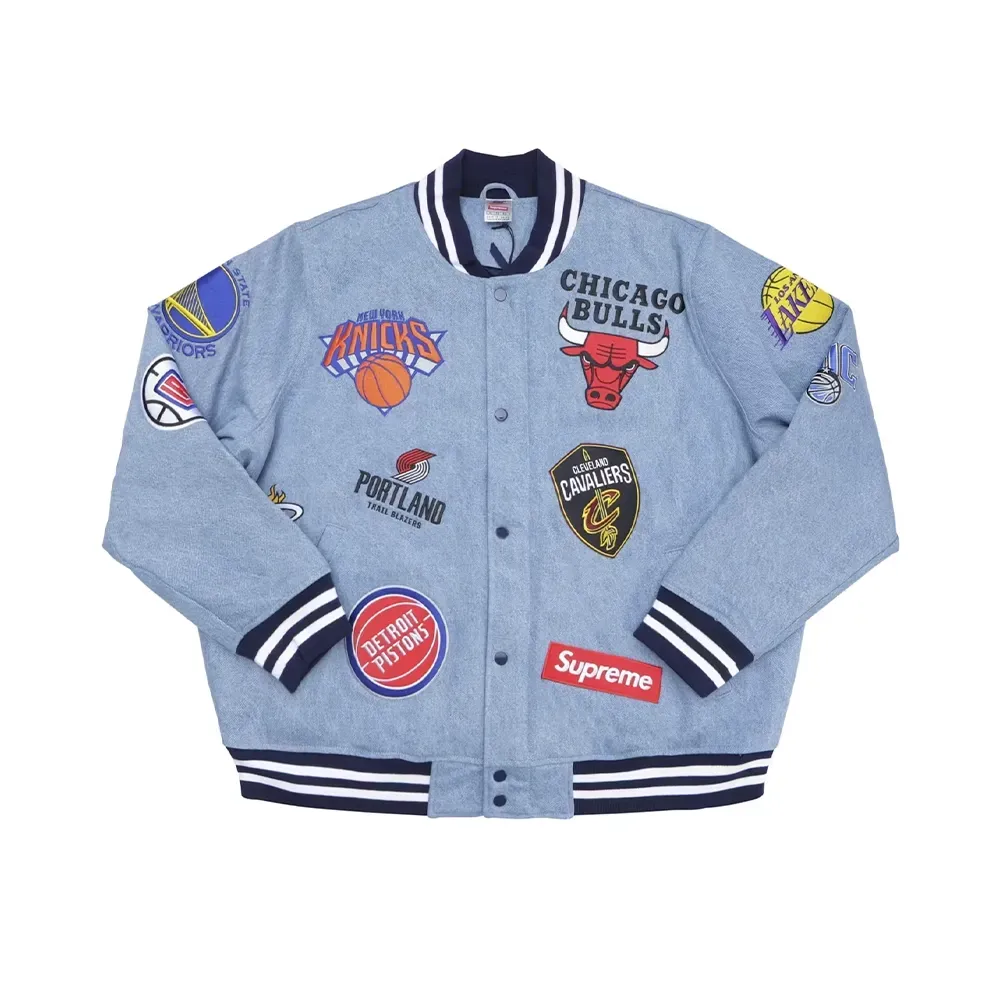 Supreme x Nike x NBA Teams Warm Up Jacket Denim - Droper