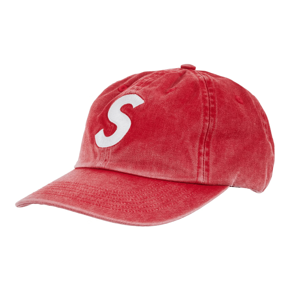 Boné Supreme Pigment Print S Logo 6-Panel Red - Droper