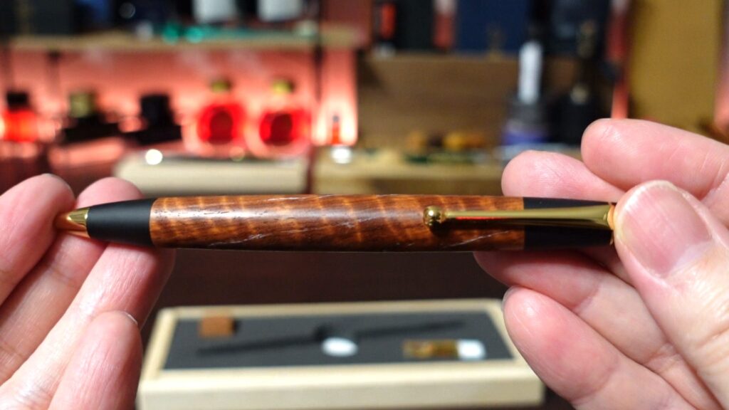 野原工芸 本花梨虎杢 ボールペン スタンダード 旧型 玉クリップ 野原