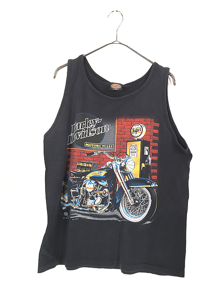 古着 90s USA製 HARLEY DAVIDSON バイク ガソリンスタンド タンク