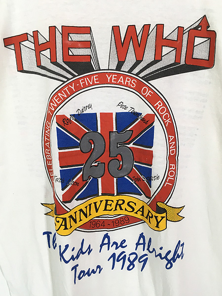 古着 80s The Who 「The Kids Are Alright Tour」 25周年 ツアー
